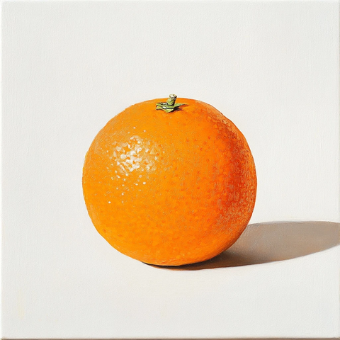 橙子静物油画