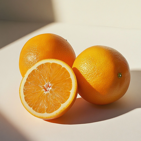 阳光下橙子特写