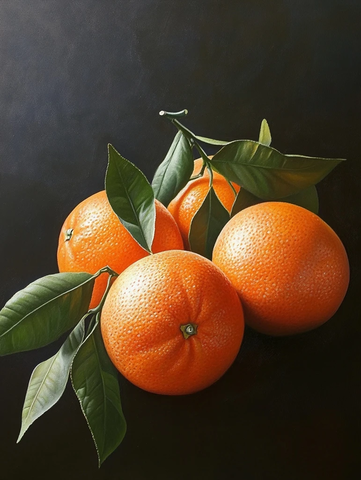 饱满多汁甜橙特写