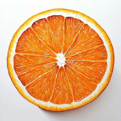 橙子切片与黑色毛发