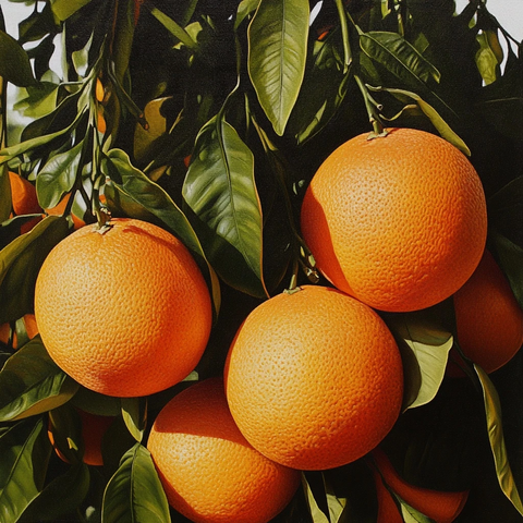 采摘园中的橙子