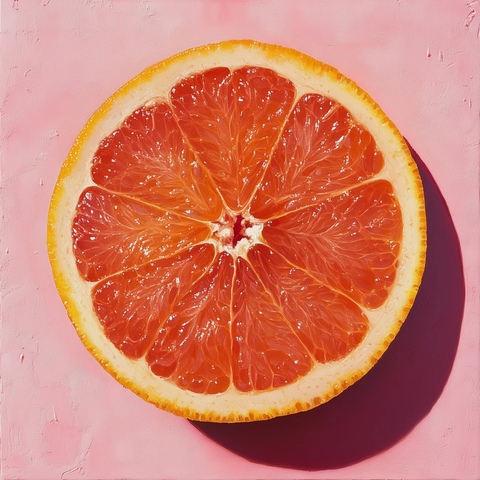 葡萄柚切片特写