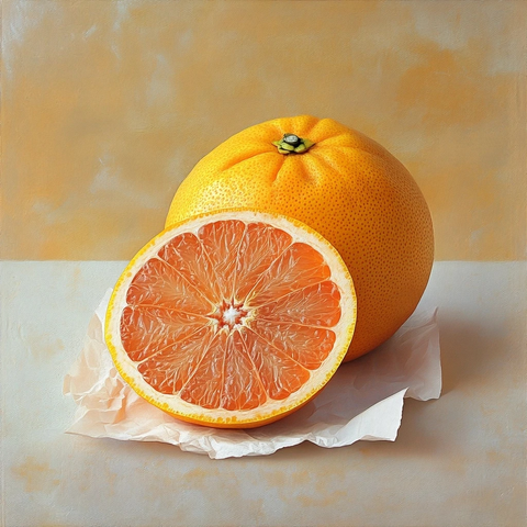 整颗与切片葡萄柚压榨