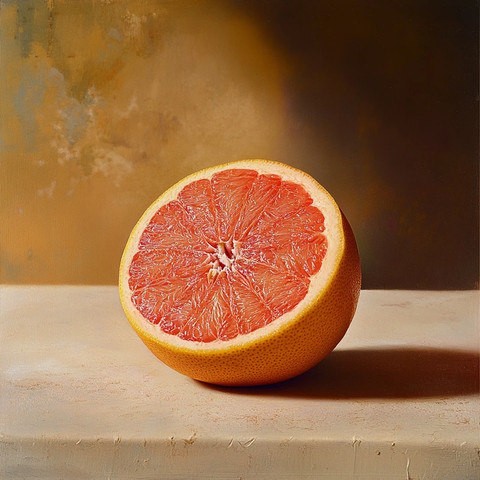 柚子果肉特写温暖色调背景