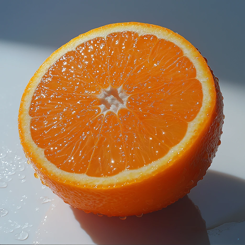 鲜橙静物白色背景