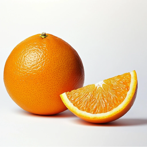 红橙切片白色背景