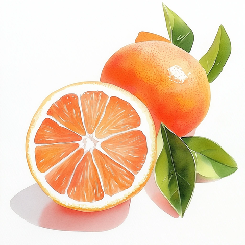 橘色水彩纹理隔离背景