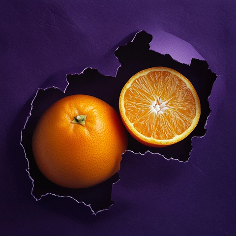 橙子爆裂纸背景