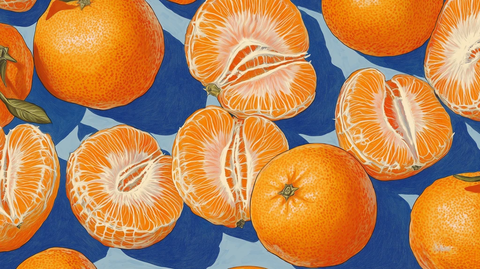柑橘剥皮切片排列图案