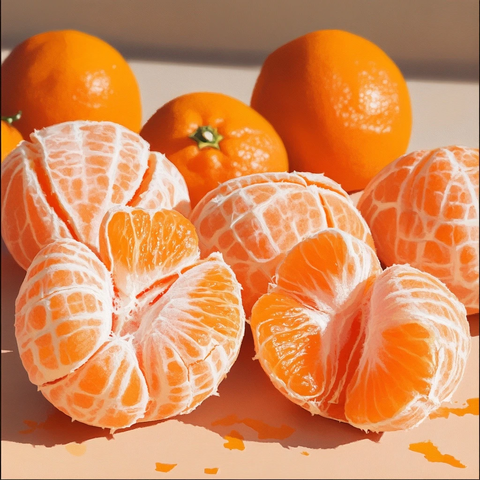 剥皮橙子白色条纹漫画风格