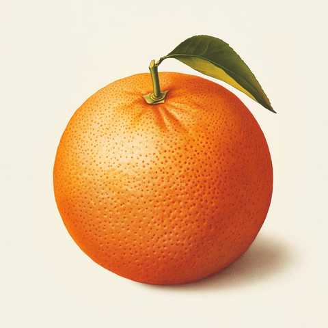 经典橙子植物插图