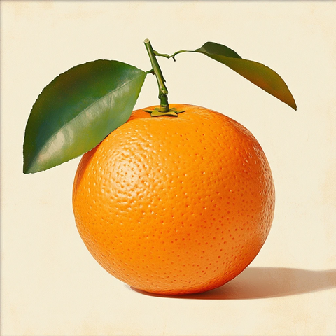 橙子水果怀旧海报