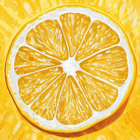 柠檬切片内部放大图