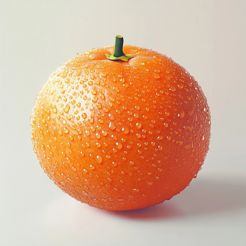 带水滴的柑橘与白色背景