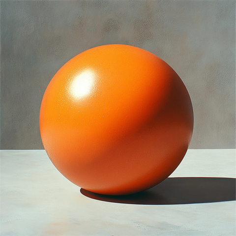 橙色球体局部光照阴影