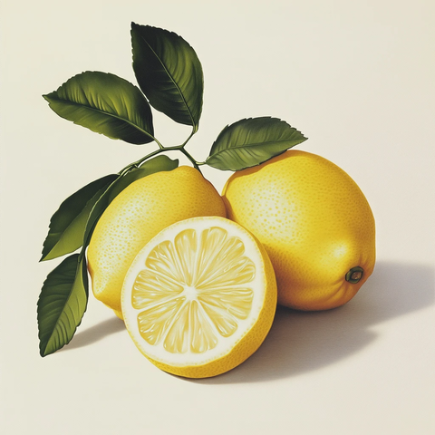 柠檬静物摆放特写