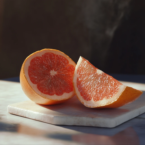 葡萄柚与体积光静物