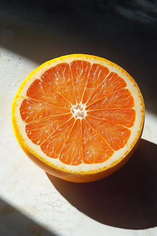 阳光下的葡萄柚