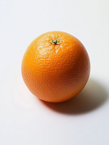 橙子顶部特写白色背景