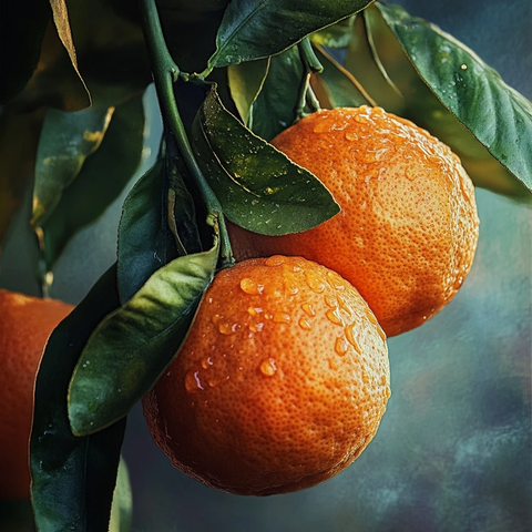 新鲜柑橘水果特写