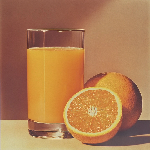 橙汁与橙子广告印刷