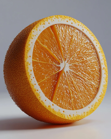 橙子切片与篮球皮纹理