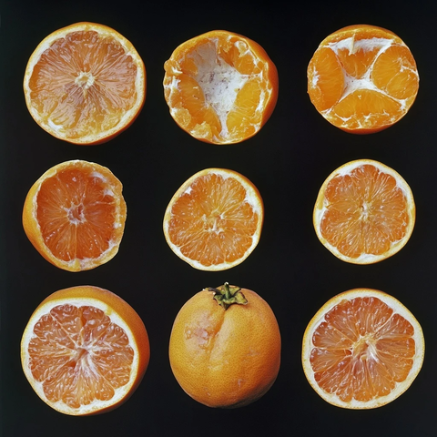 柑橘切割均匀果汁透明