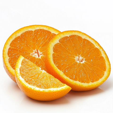 橙汁切片白背景