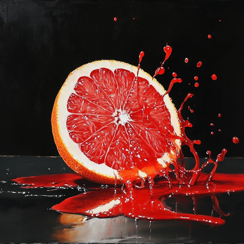 葡萄柚汁溢出婚宴桌