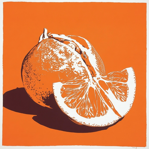 橙子剥皮印刷图案