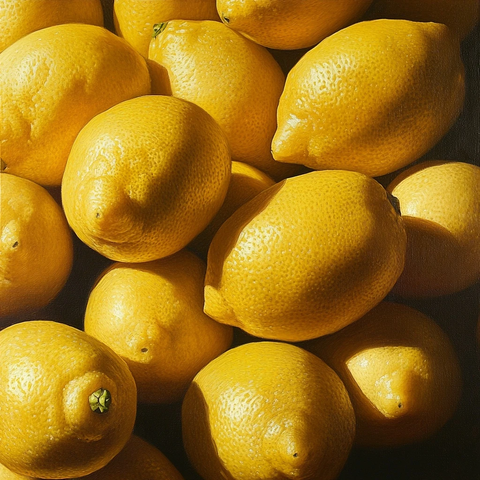 新鲜黄柠檬特写