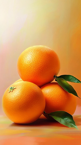 橙子静物插画