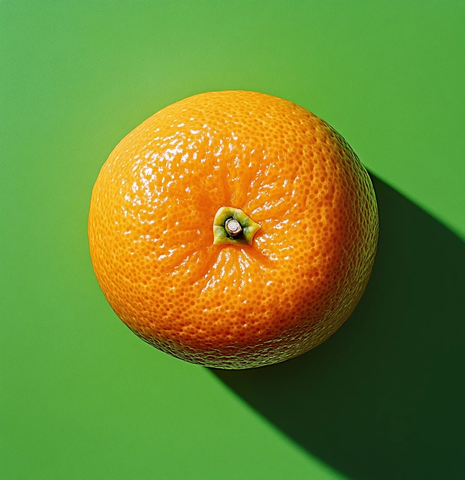 顶部视角橙子特写