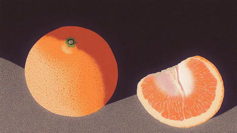 橙子与半剥皮柑橘