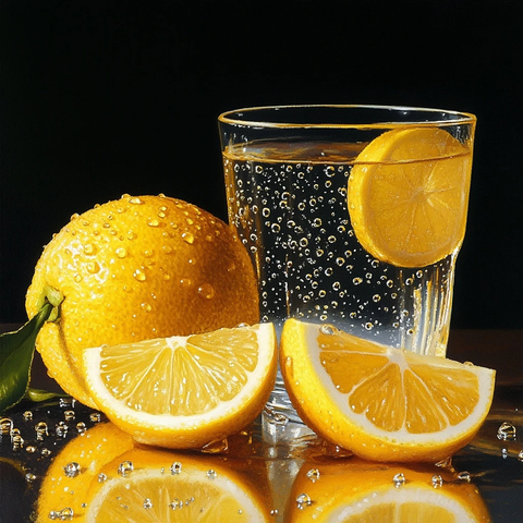 柠檬水滴玻璃杯