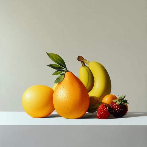 巨型水果静物油画