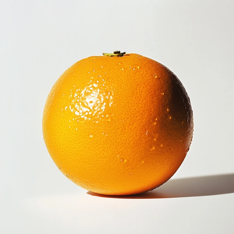 新鲜橙子表面水滴