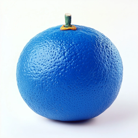 蓝色橙子白色背景