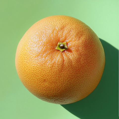 新鲜葡萄柚顶部视角