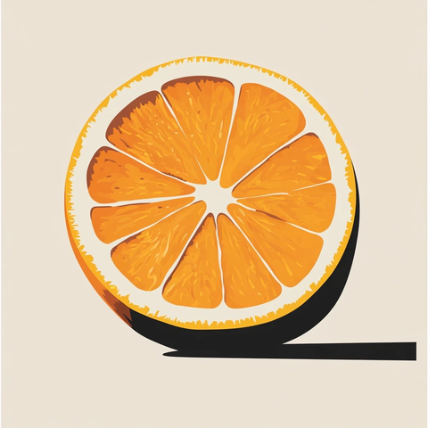 简约橙片几何造型