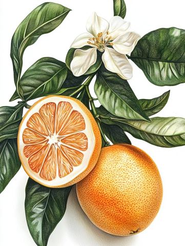 安妮普拉特绘制葡萄柚图