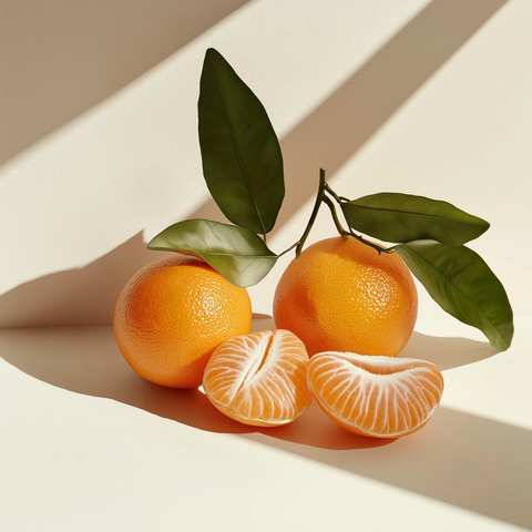 整个柑橘与切片柑橘