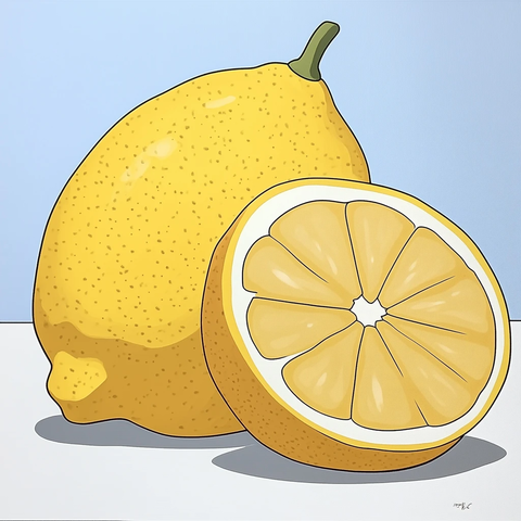 两个柠檬与一片柠檬
