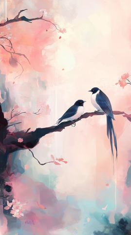 七夕鹊桥山水画