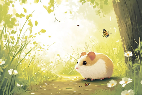 小仓鼠漫步夏日草地