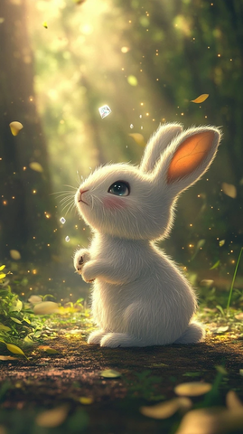 白兔泪滴化作钻石