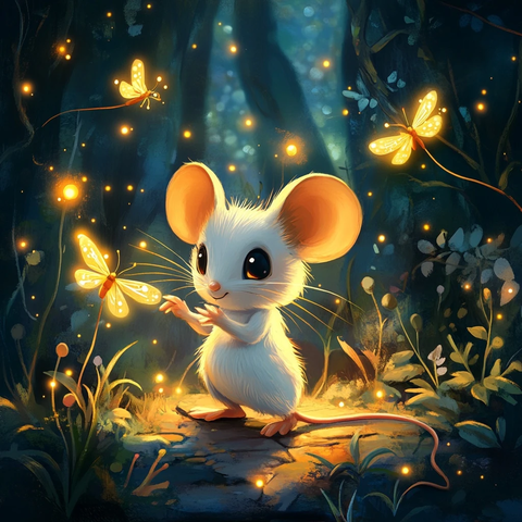 勇敢白鼠魔法森林萤火虫