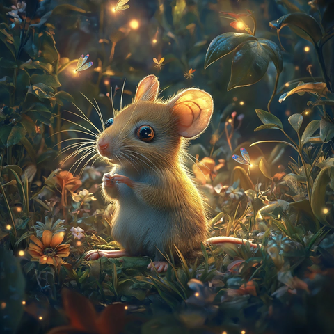 老鼠花海叶间飞舞