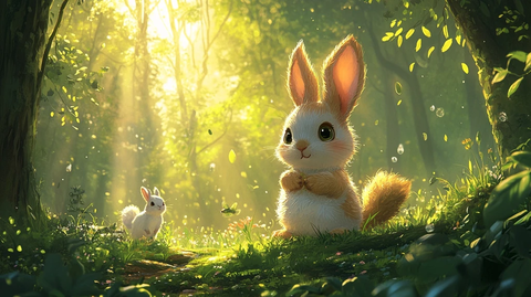 阳光森林中的小动物