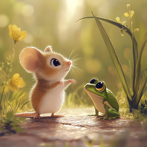 小老鼠寻找青蛙朋友